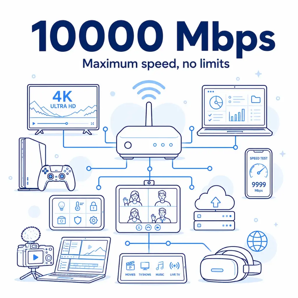 net360 resiFibre:   10,000Mbps